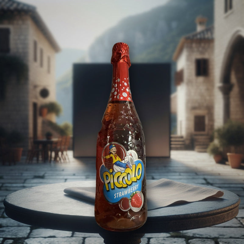 Piccolo Strawberry Flavored Carbonated Drink 750ml — authentic beverage from Poland | Hamilton Euromarket