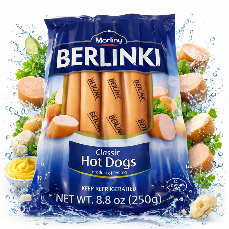 Morliny Berlinki Classic Hot Dogs (Smoked Sausage) 250 g