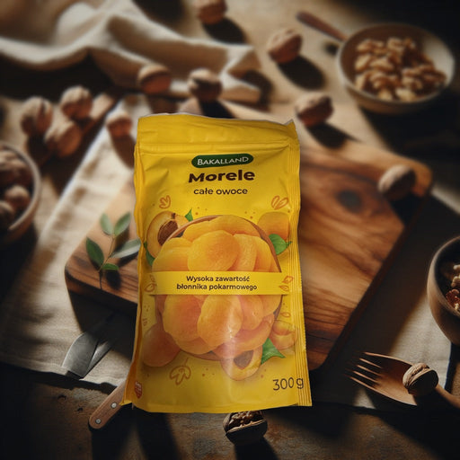 Bakalland Dried Apricots Whole Fruit 300g — authentic snack from Poland | Hamilton Euromarket
