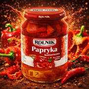 Rolnik Pickled Pepper Quarters 720 ml — authentic pantry from Poland | Hamilton Euromarket