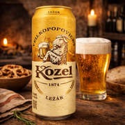 Kozel Lezak Lager Beer 500 mL — authentic alcohol from Czechia | Hamilton Euromarket