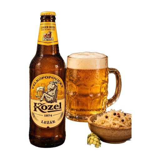 Velkopopovický Kozel Ležák Lager Beer 500 mL | Hamilton Euromarket