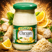 Vitarol Chrzan Tarty Grated Horseradish 180 g — authentic pantry from Poland | Hamilton Euromarket
