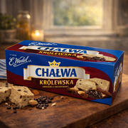 E.Wedel Cocoa & Vanilla Halva with Nuts & Raisins 250 g — authentic snack from Poland | Hamilton Euromarket