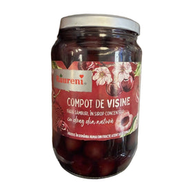 Răureni Compot Visine, Romanian Sour Cherry Compote 720ml (24.3fl oz)