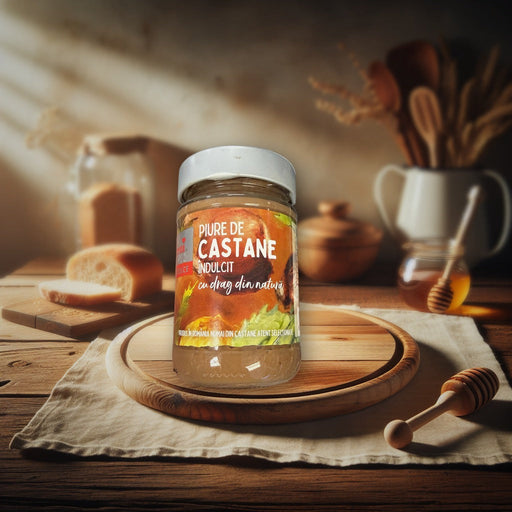 Pia Sweetened Chestnut Puree With Love from Nature 500 g — authentic pantry from Romania | Hamilton Euromarket