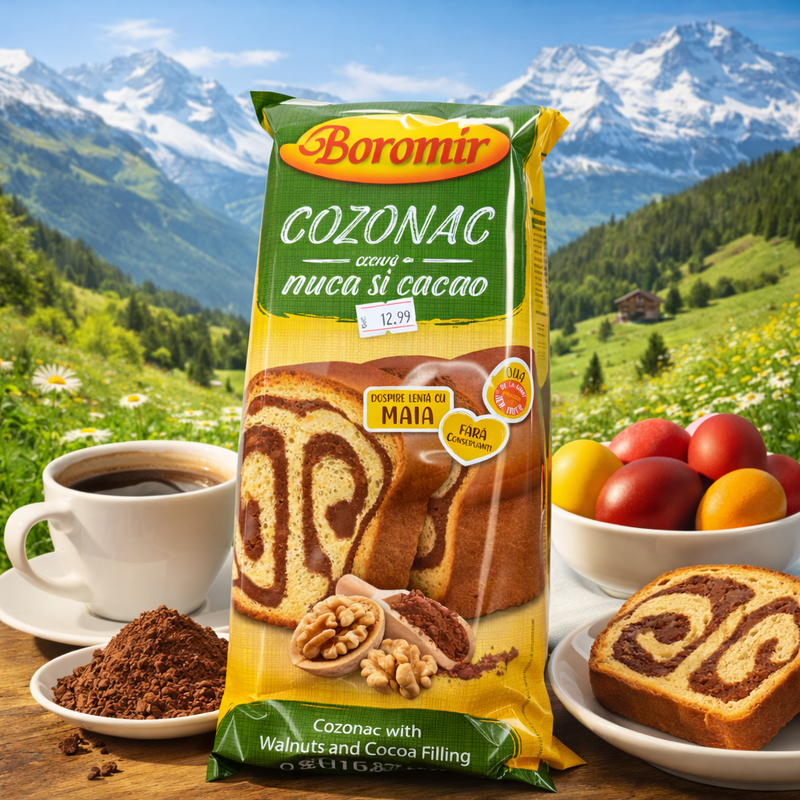 Boromir Cozonac Walnuts & Cocoa Filling 450 g