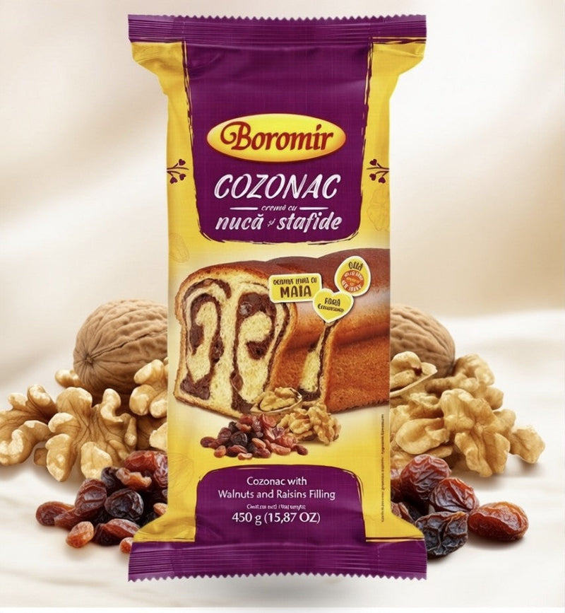 Boromir Cozonac with Walnut Cream & Raisins 450 g