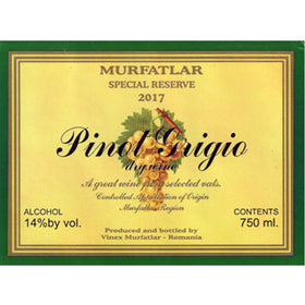 Murfatlar Special Reserve Pinot Grigio Dry Romanian Wine 750ml (25.4fl oz)