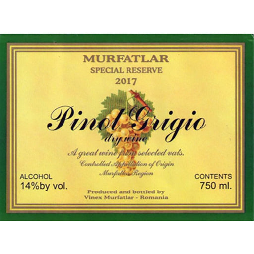 Murfatlar Special Reserve Pinot Grigio Dry Romanian Wine 750ml (25.4fl oz) | Hamilton Euromarket