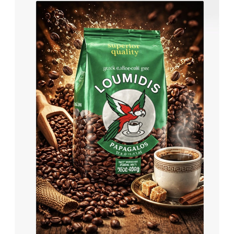 Loumidis Papagalos Greek Ground Coffee 454 g
