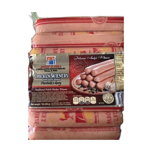 Andys Deli Chicken Wieners with Pork Added 1 lb (Deli Meat) | Hamilton Euromarket
