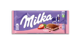 Milka Strawberry Alpine Milk Chocolate Bar 100g (3.5oz)