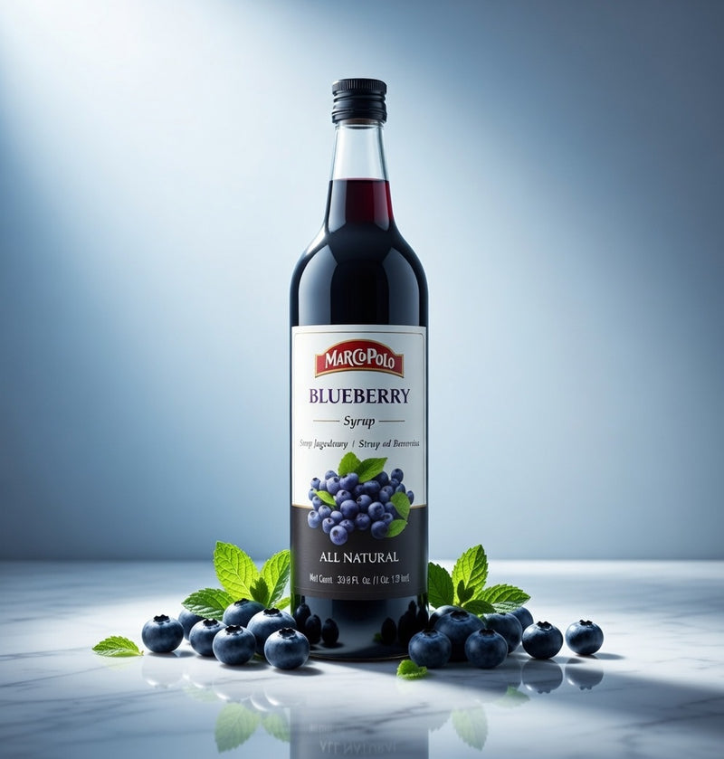 Marco Polo Blueberry Syrup 1 Qt (33.8 fl oz)