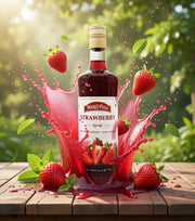 Marco Polo Strawberry Syrup () 1000 g — authentic beverage from United States | Hamilton Euromarket