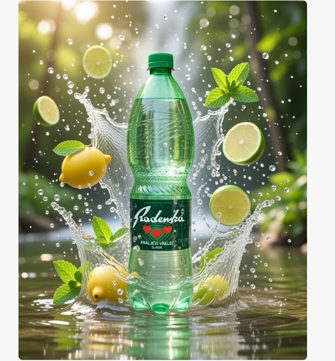 Radenska Naturally Sparkling Mineral Water 1.5 L