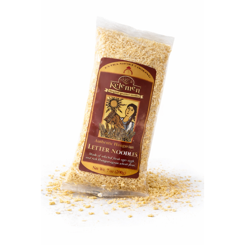 Kelemen Authentic Hungarian Letter Noodles Extra Short Cooking 200 g (7 oz)
