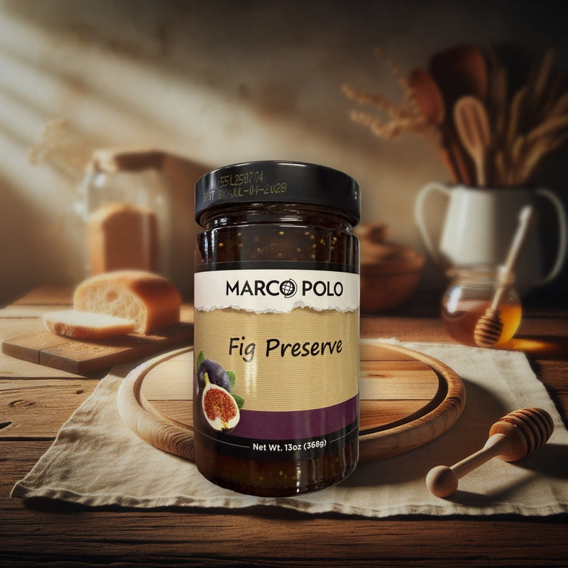 Marco Polo Fig Preserve 13oz — authentic pantry from Bulgaria | Hamilton Euromarket