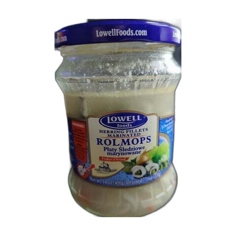 Lowell Foods Rolmops Marinated Herring Fillets 14 oz (400g) | Hamilton Euromarket