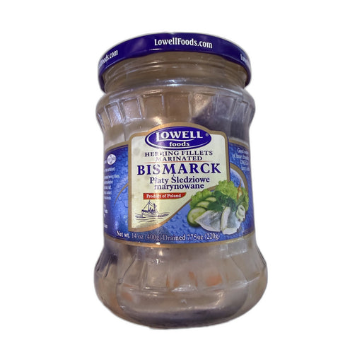 Lowell Foods Herring Fillets Marinated Bismarck 400g | Hamilton Euromarket