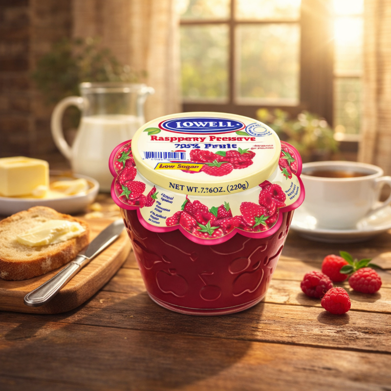 Lowell Low Sugar Raspberry Jam 320 g