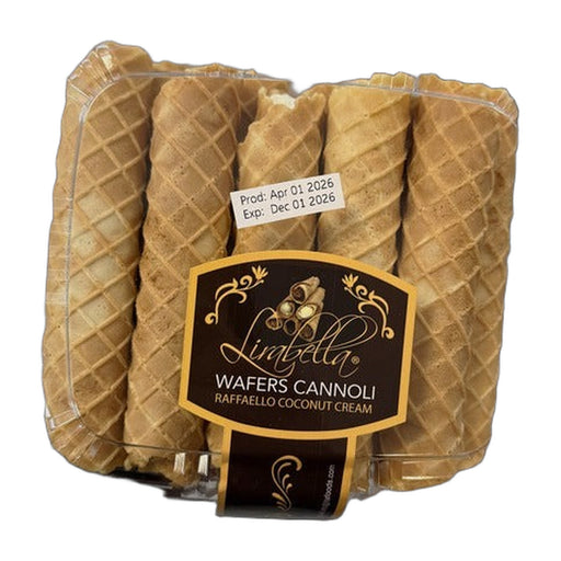 Lirabella Wafers Cannoli Raffaello Coconut Cream 17.6 oz (500 G) | Hamilton Euromarket