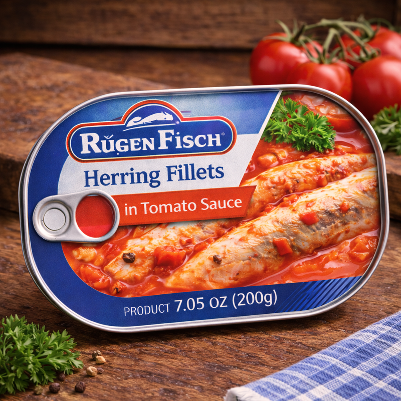 Rügen Fisch Herring Fillets in Tomato Sauce 200 g