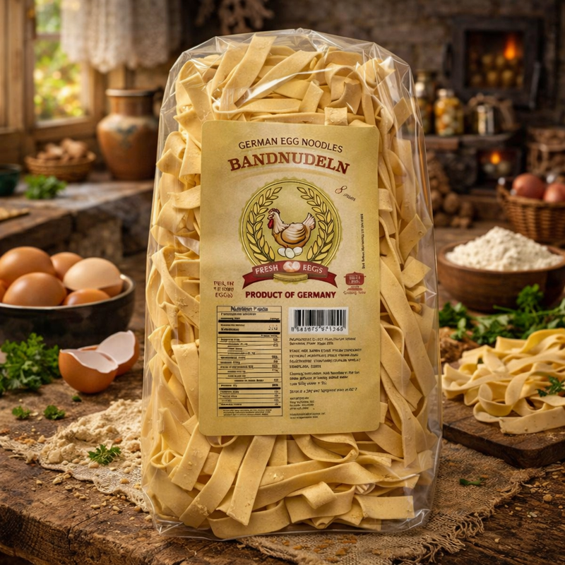 German Bandnudeln Ribbon Noodles 500 g
