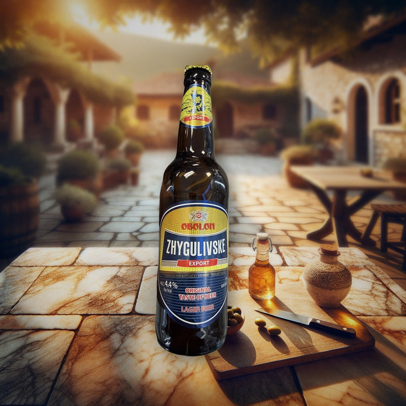Obolon Zhygulivske Export Lager Beer 0.5L — authentic alcohol from Ukraine | Hamilton Euromarket