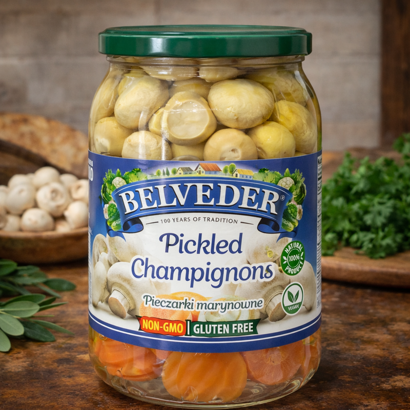 Belveder Pickled Champignons 900 g