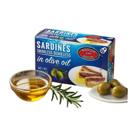 Brother & Sister Skinless & Boneless Sardines in Olive Oil 124g (4.4oz)