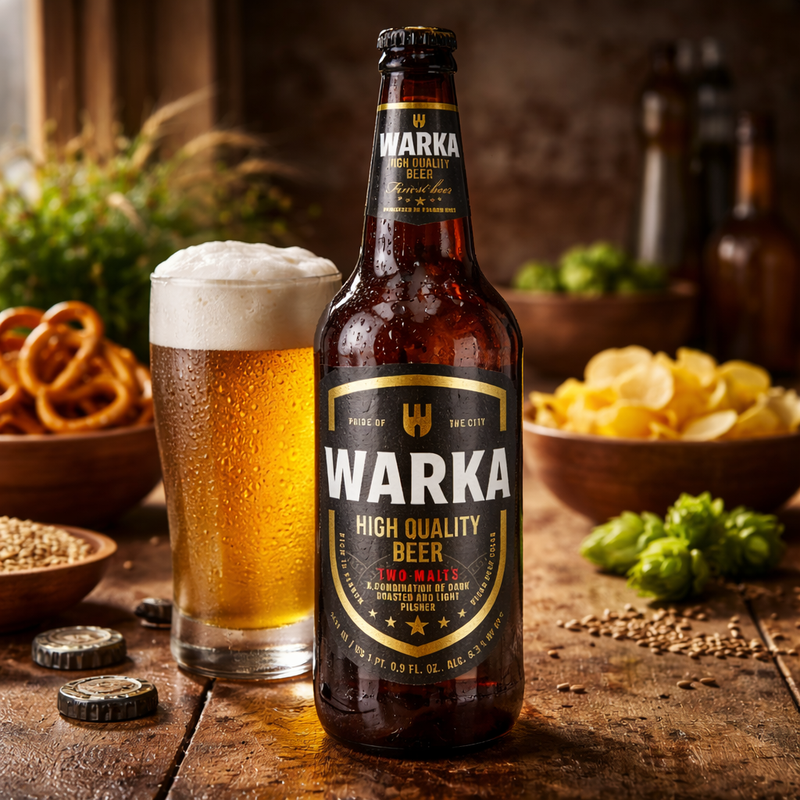 Warka High Quality Beer Two Malts 500 ml 6.5% ABV — authentic alcohol from Poland | Hamilton Euromarket