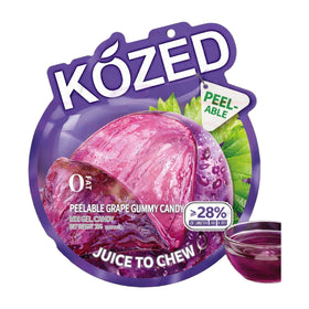 Kozed Peelable Gummy Candy, Grape Flavor 75g (2.6oz)