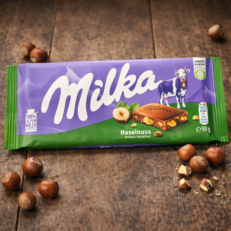 Milka Broken Hazelnut Milk Chocolate 90 g