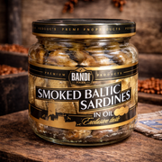 Bandi Foods Smoked Baltic Sardines in Oil 250 g — authentic pantry from Latvia | Hamilton Euromarket