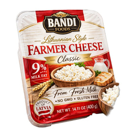 Bandi Lithuanian Style Farmer Cheese Classic 9% 400g (14.1oz)