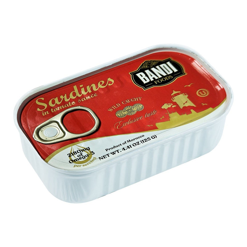 Bandi Sardines in Tomato Sauce, Lithuanian Canned Seafood 125g (4.4oz) | HE gallery 710228341983 #2