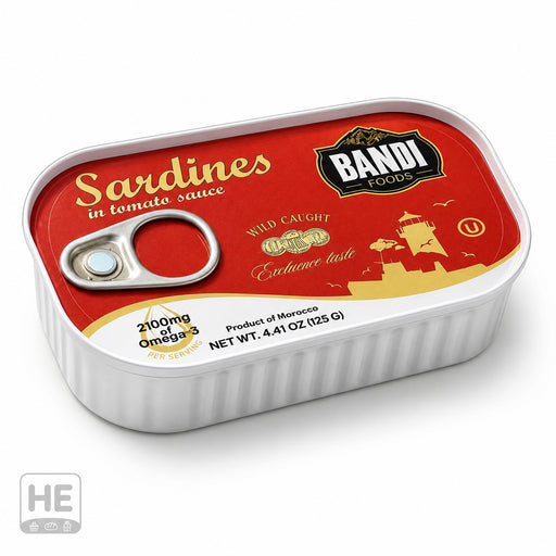 Bandi Sardines in Tomato Sauce, Lithuanian Canned Seafood 125g (4.4oz) | Hamilton Euromarket