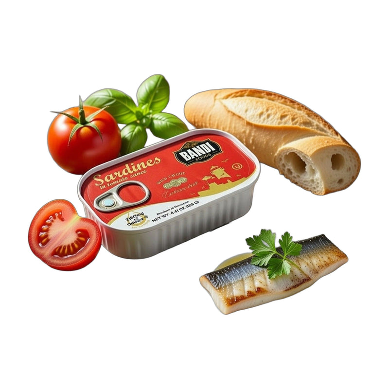 Bandi Sardines in Tomato Sauce, Lithuanian Canned Seafood 125g (4.4oz) | Hamilton Euromarket