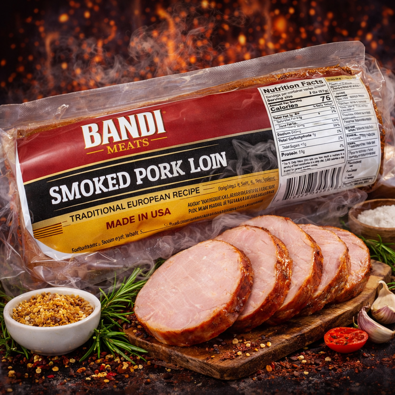Bende Füstölt Karaj Smoked Boneless Pork Loin (Smoked Sausage) 454 g