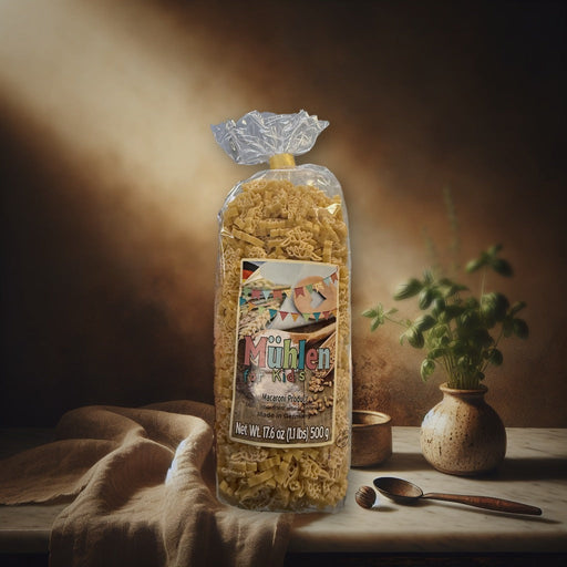 Mühlen For Kids Dinos Macaroni Product 500g — authentic pantry from Germany | Hamilton Euromarket