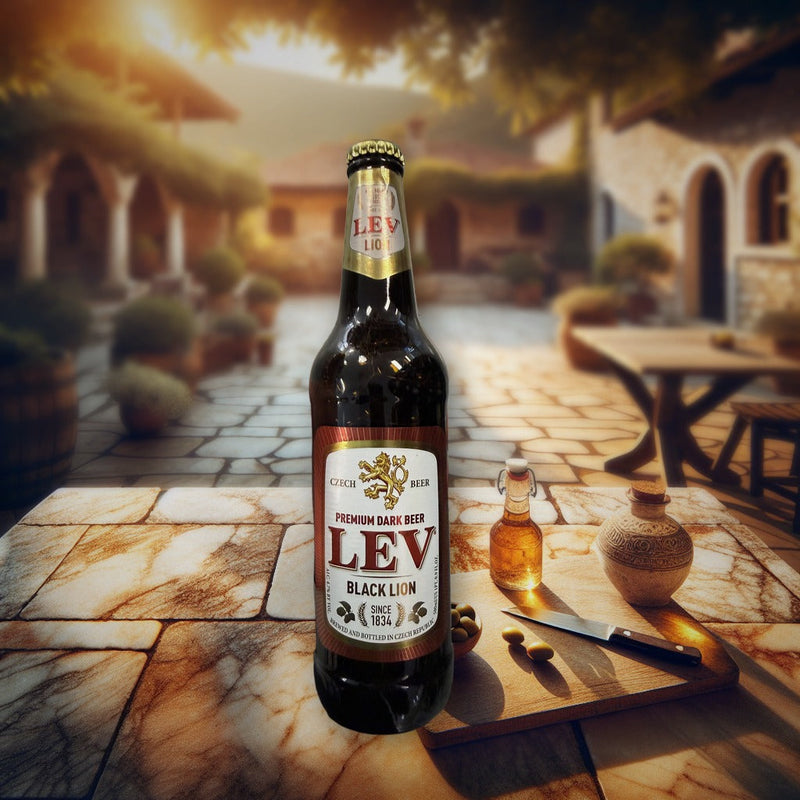 Lev Black Lion Premium Dark Beer 500ml — authentic alcohol from Czech Republic | Hamilton Euromarket