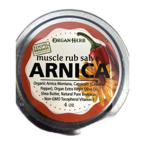 Organherb Arnica Muscle Rub Salve, Serbian Organic 113g (4oz) | HE gallery 714757810200 #2