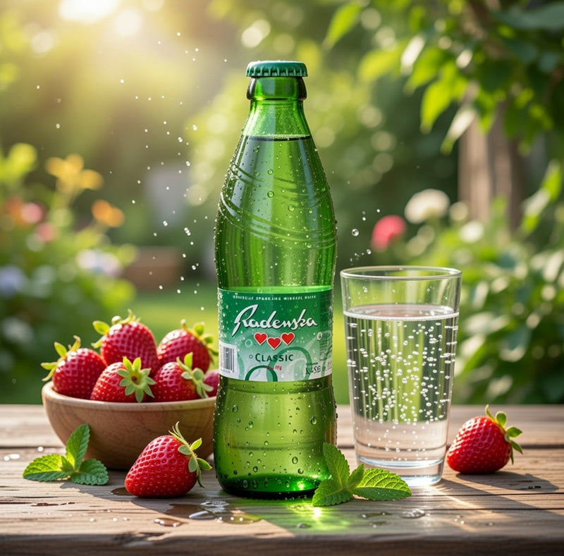 Radenska Sparkling Mineral Water Glass Bottle 250 ml