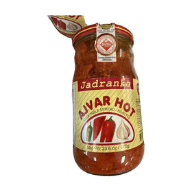 Jadranka Hot Roasted Ajvar Vegetable Spread, Croatian Style 670g (23.6oz)