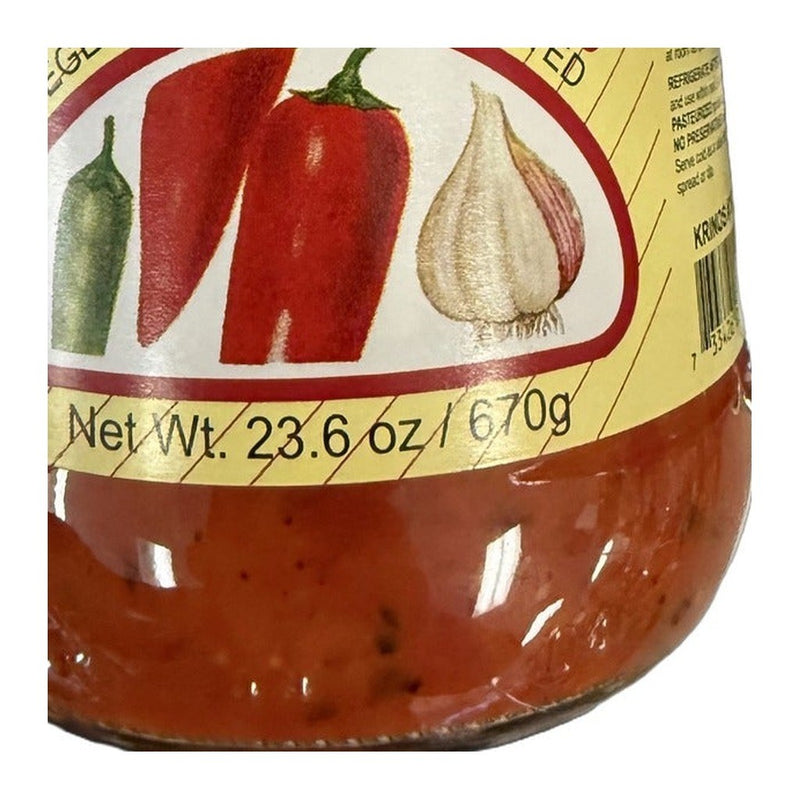 Jadranka Hot Roasted Ajvar Vegetable Spread, Croatian Style 670g (23.6oz) | HE gallery 733426001800 #3