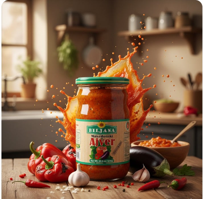 Biljana Mild Ajvar Roasted Red Pepper & Eggplant Spread 670 g