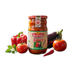 Biljana Hot Ajvar Roasted Red Pepper & Eggplant Spread, Macedonian 670g (1.5lb)
