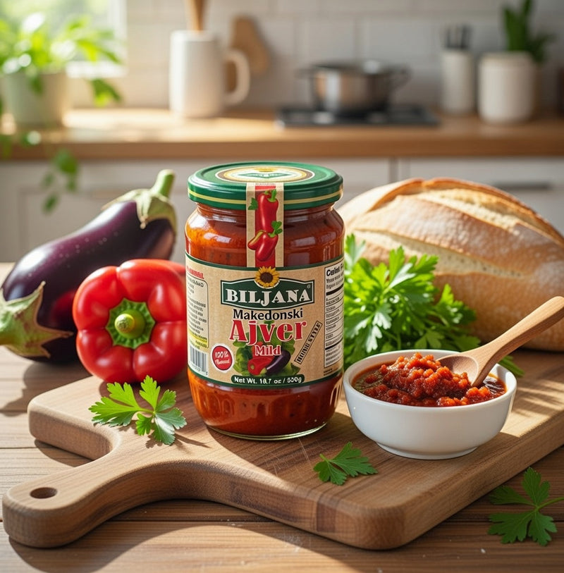 Biljana Ajvar Mild Roasted Red Pepper & Eggplant Spread 530 g