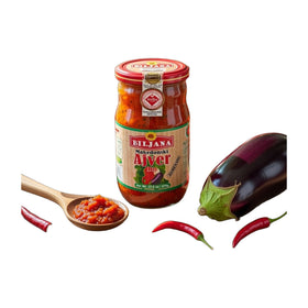 Biljana Hot Ajvar Roasted Red Pepper & Eggplant Spread, Macedonian 530g (18.7oz)